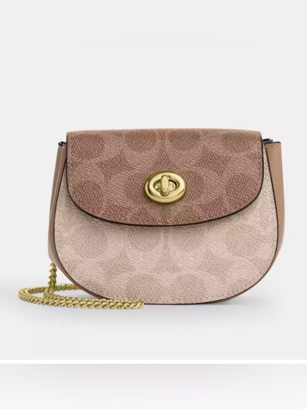 Coach Turnlock credit card signature monogram color blocking NEW